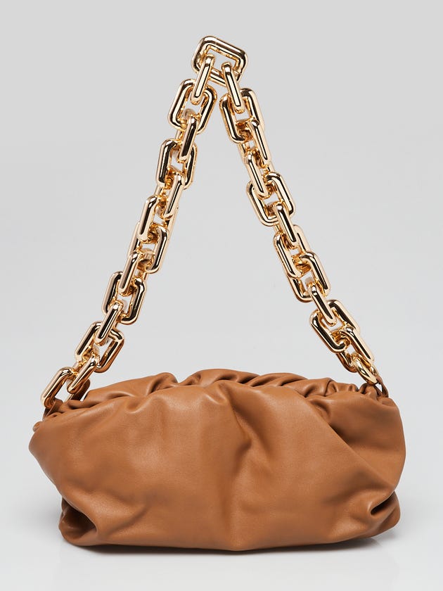 Bottega Veneta Brown Leather Chain Pouch Bag