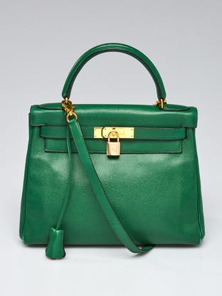 Hermes Rodeo Bag Charm PM Lime Menthe Fauve for Birkin Kelly