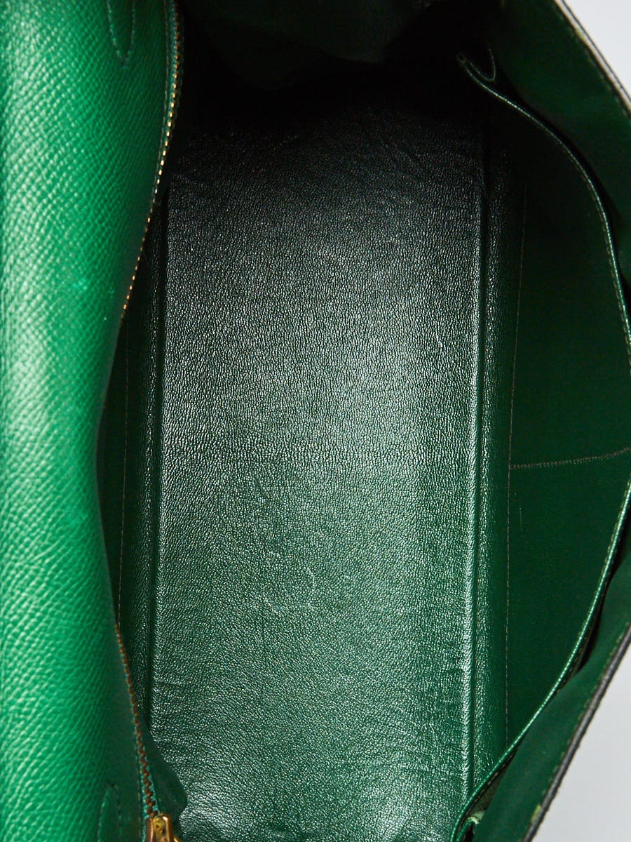 Hermes Kelly Chain Bag Box Leather Gold Hardware In Green