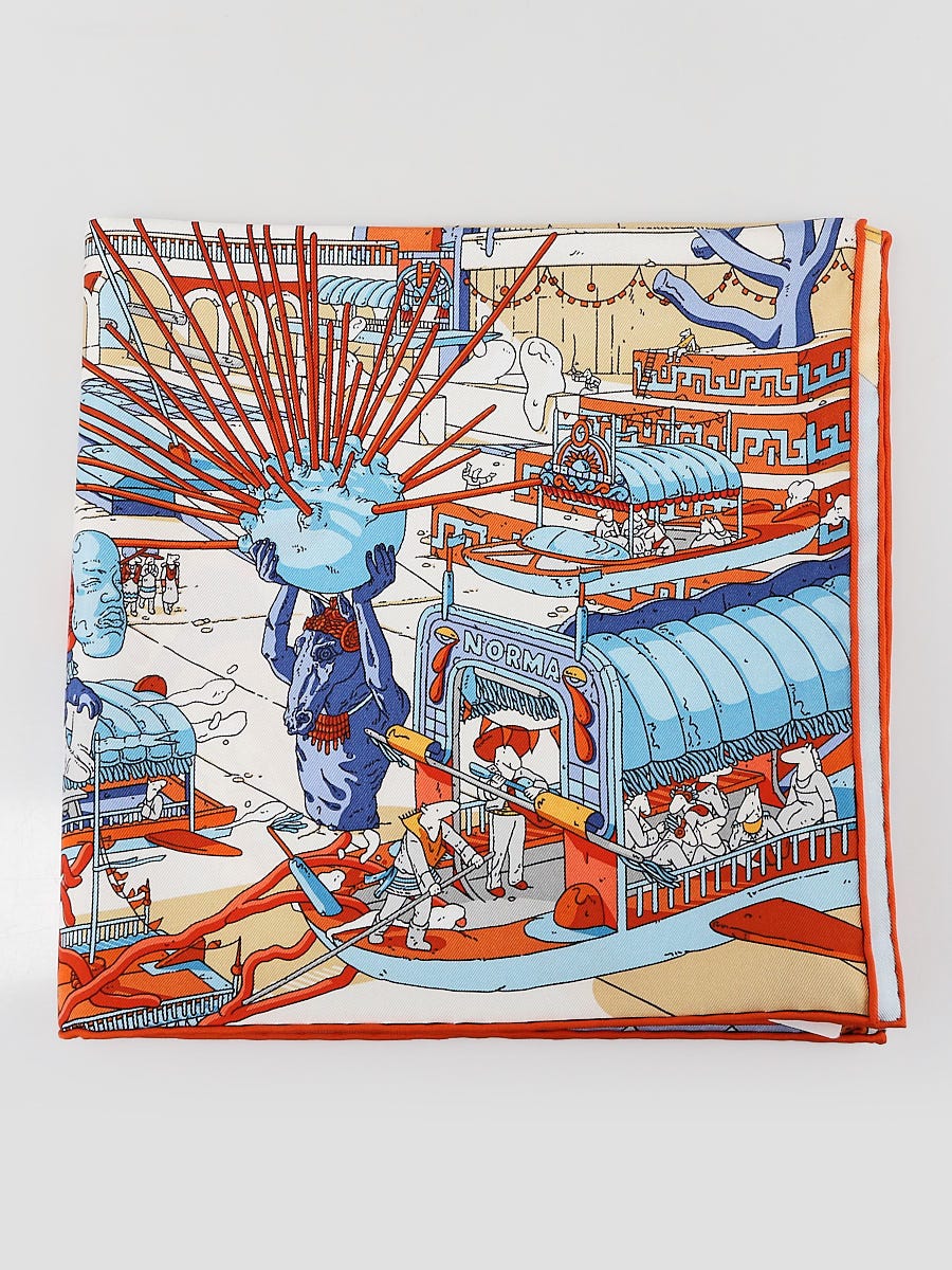 エルメス LA LEGENDE DU CHEVAL A PLUMESカレスカーフ Hermes Silk Scarf La Legende du Cheval a Plumes - My Little