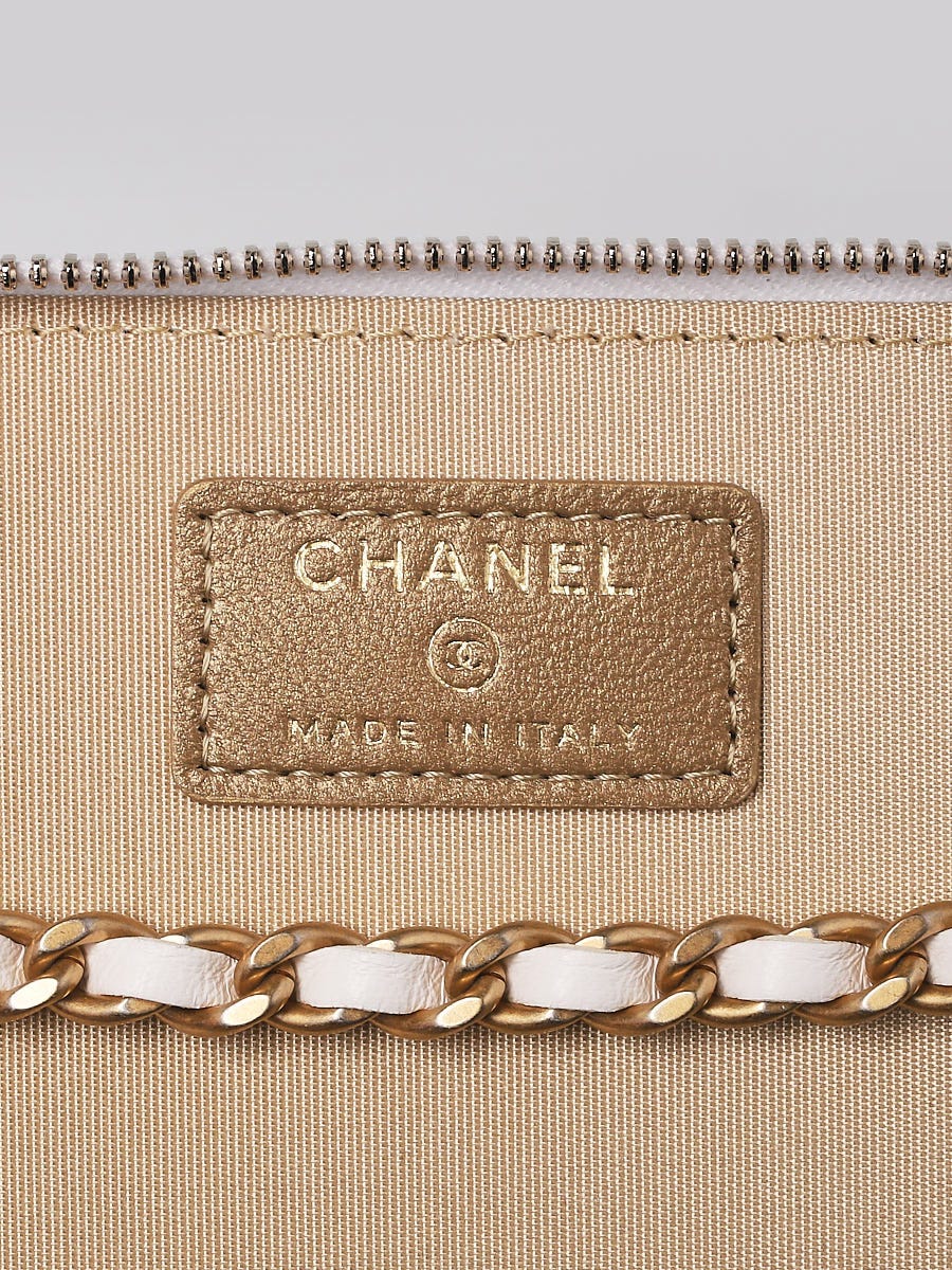 CHANEL, Jewelry, Rare Metallic Gold Chanel Quilted Lipstick Case