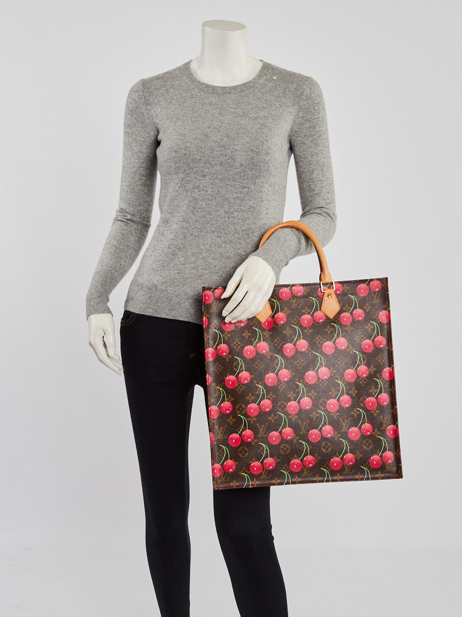 【希少】LOUIS VUITTON Monogram Cerises Sac Plat トートバッグ Louis Vuitton Limited Edition Monogram Cerises Sac Plat Bag