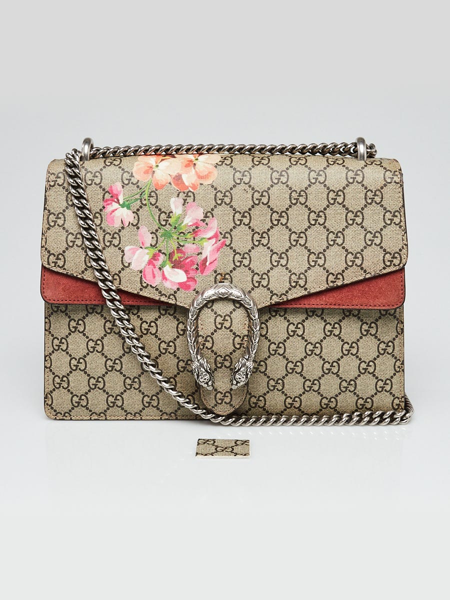 Gucci Beige/Pink GG Supreme Canvas Marmont Wallet on Chain Crossbody Bag -  Yoogi's Closet