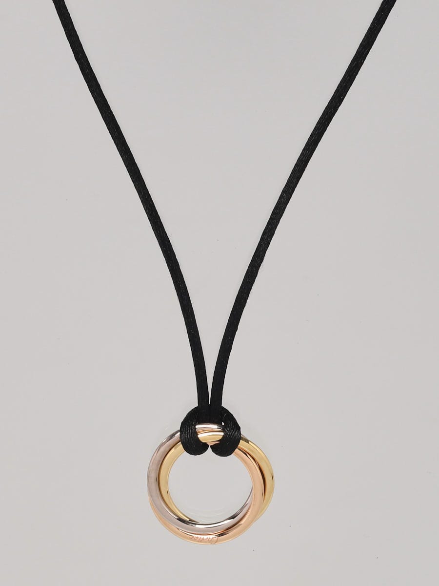 Cartier 18k Tri-Gold and Diamond Trinity Necklace | Yoogi's