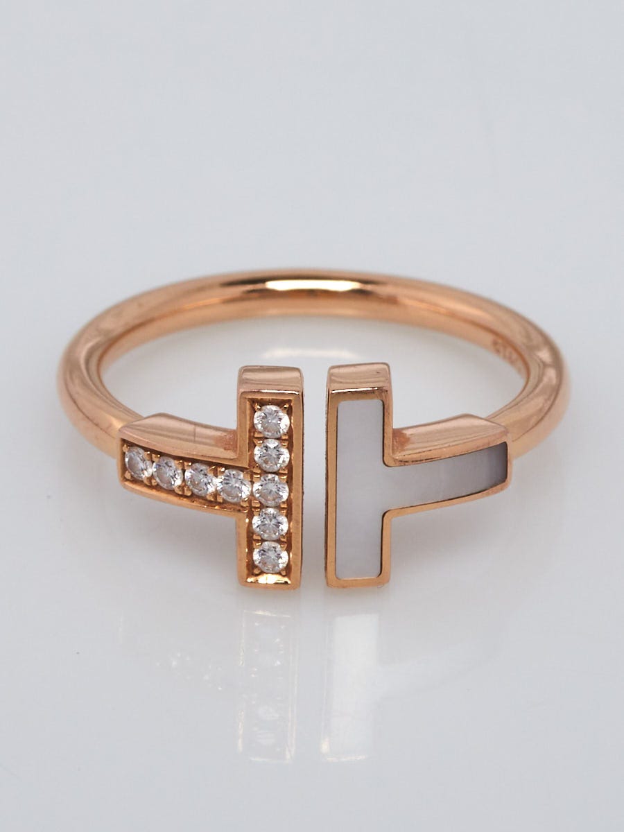 Tiffany & Co. 18k Rose Gold, Diamonds and Mother-of-Pearl Tiffany