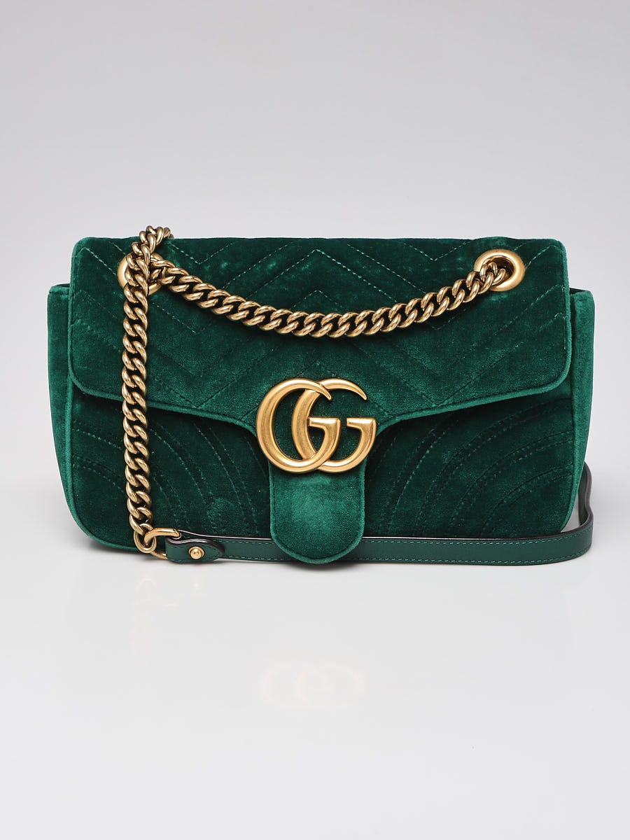 Gucci marmont green velvet new arrivals