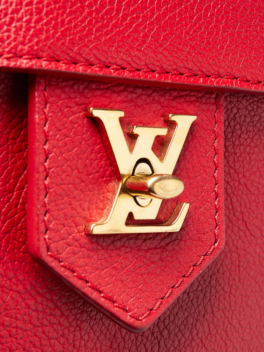 Louis Vuitton Rubis Pebbled Leather Lockme PM Tote Bag | Yoogi's