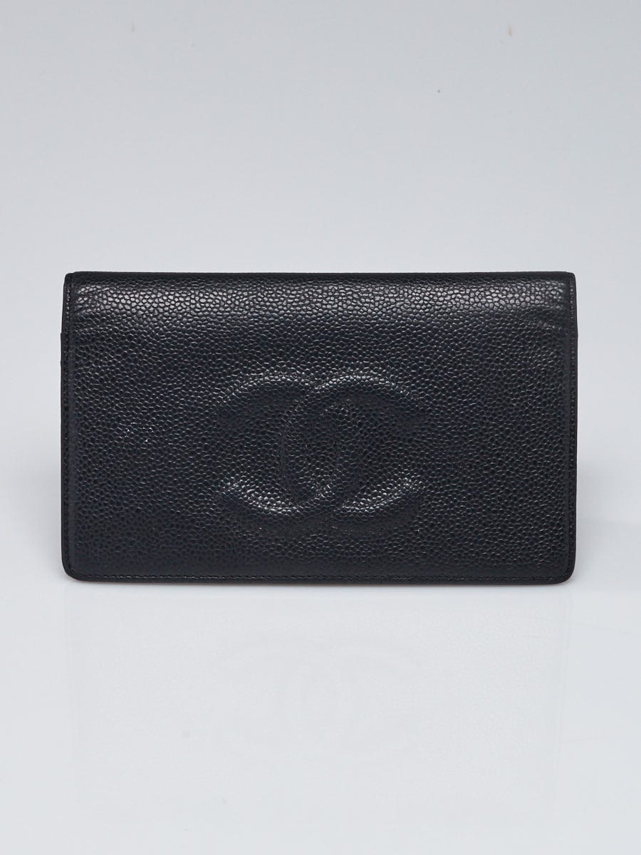 Chanel - Authenticated Wallet - Leather Black Plain for Women, Good Condition