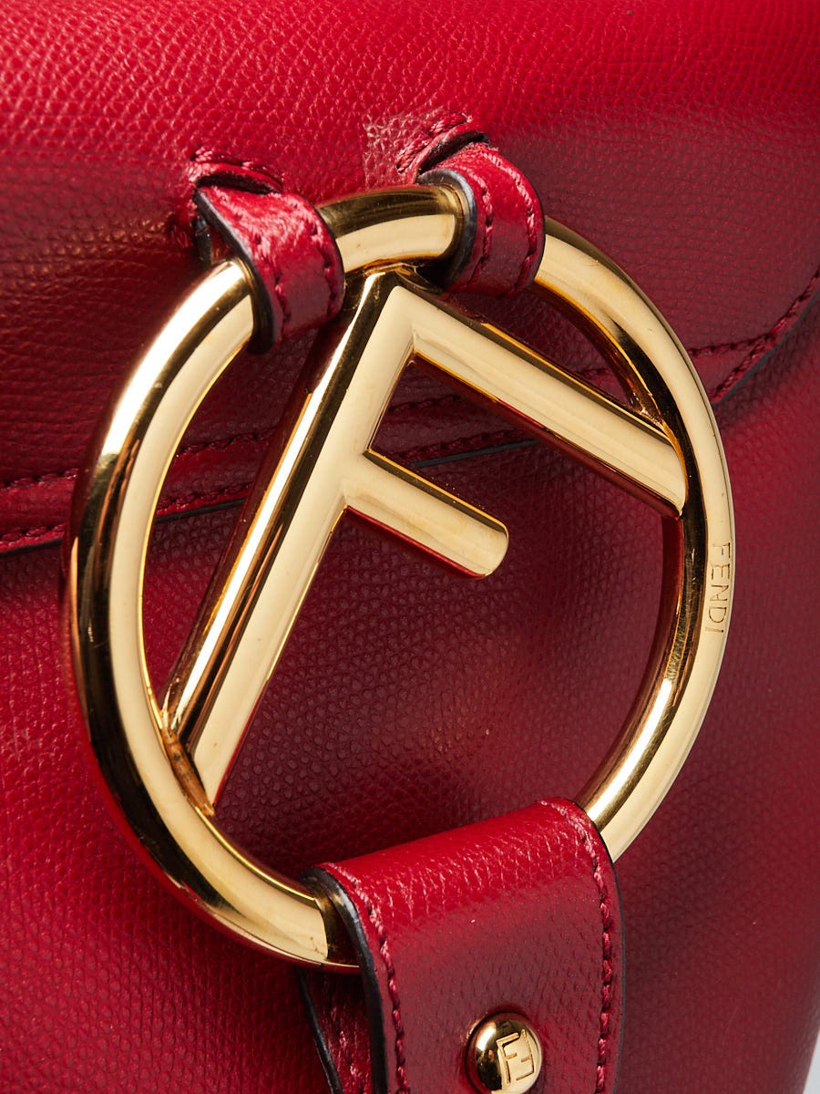 Fendi Red Leather Back To School Backpack Bag - 8BZ043