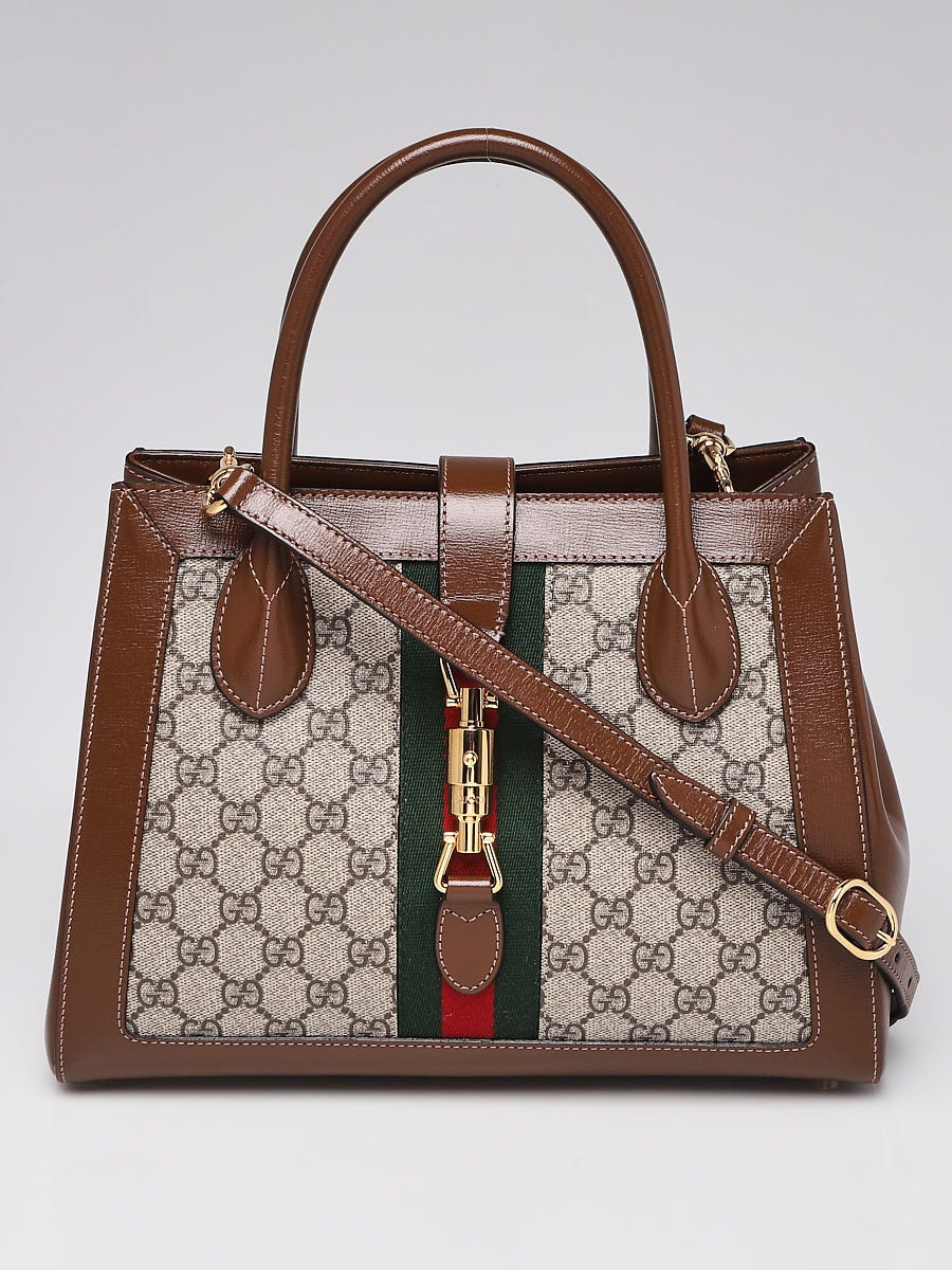 Gucci Brown Leather New Jackie Medium Shoulder Bag - Yoogi's Closet