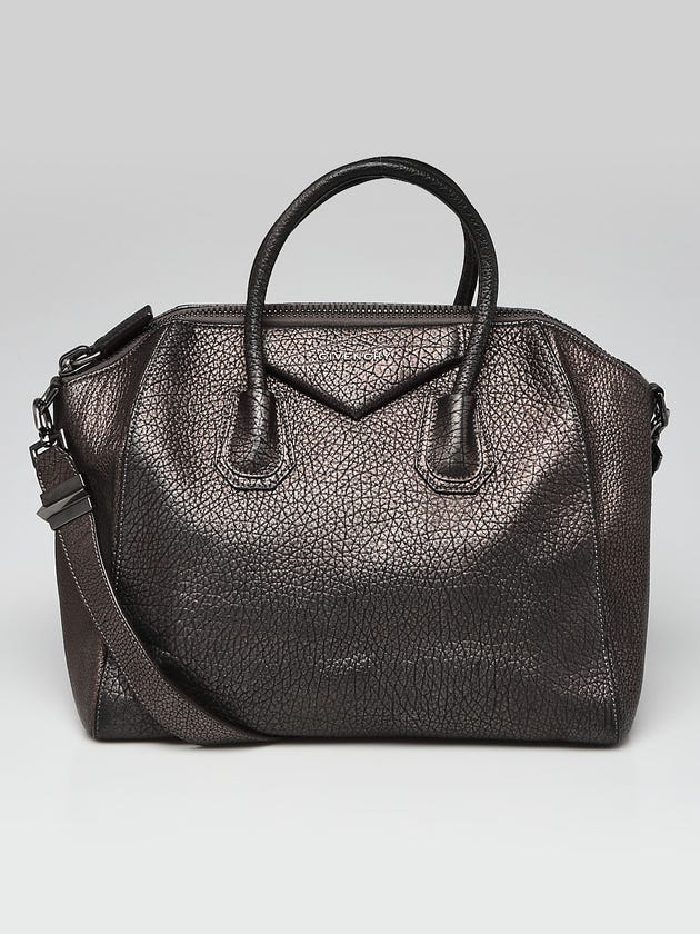 Givenchy Bronze Pebbled Leather Medium Antigona Bag
