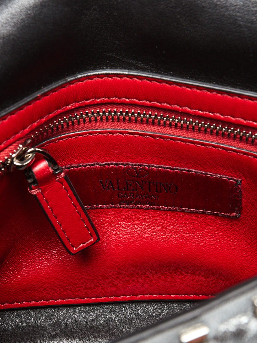 Valentino Silver Quilted Leather Rockstud Spike Medium