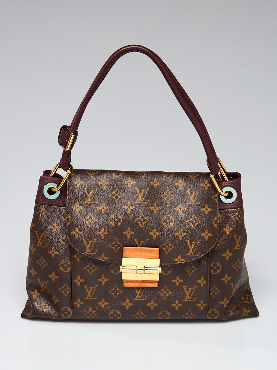Louis Vuitton Aurore Calf Leather & Monogram Canvas Olympe Shoulder Bag
