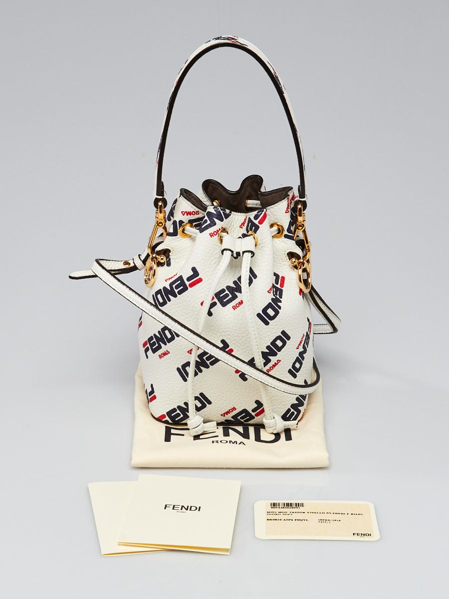 Fendi Mania Mon Tresor Bucket Bag, White