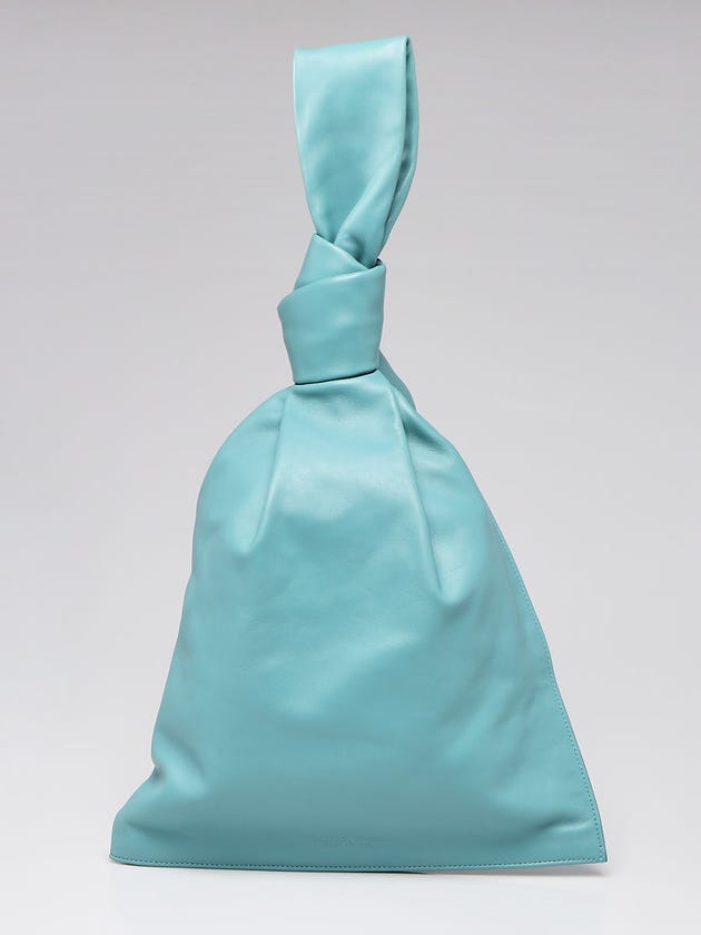 Bottega Veneta Light Blue Lambskin Leather Twist Bag