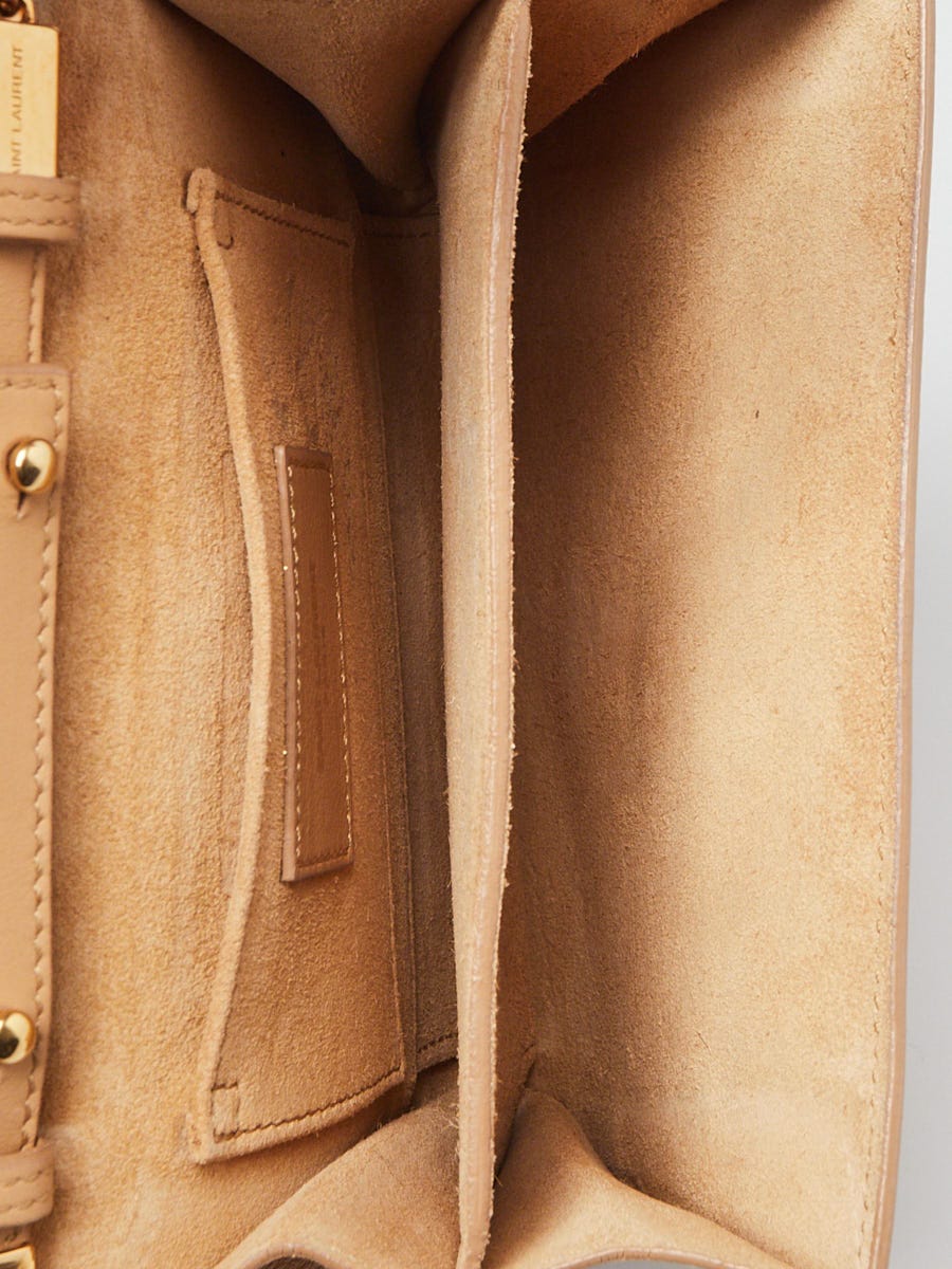 Yves Saint Laurent Beige Calfskin Leather Chyc Mini Crossbody Bag