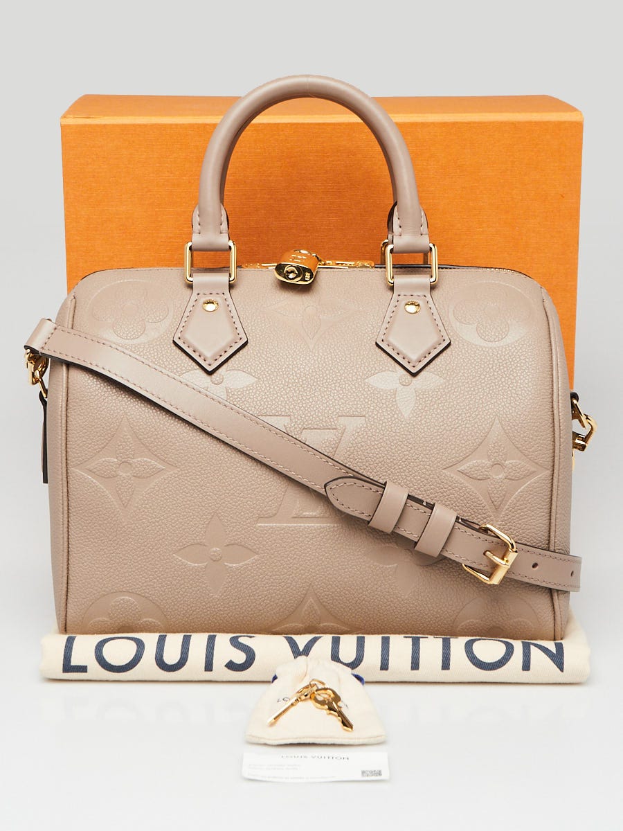 Authentic Louis Vuitton Turtledove Empreinte Leather Speedy 25