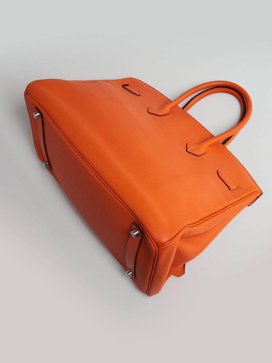 Hermès Birkin 35 Orange Swift with Palladium Hardware - Bags - Kabinet Privé