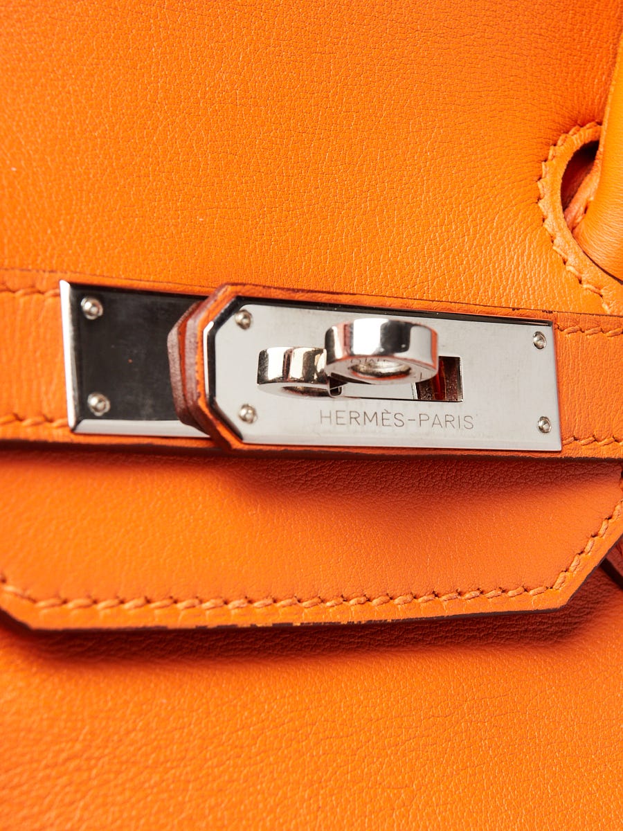 Hermes 30cm Orange Epsom Leather Gold Plated Birkin Bag - Yoogi's Closet