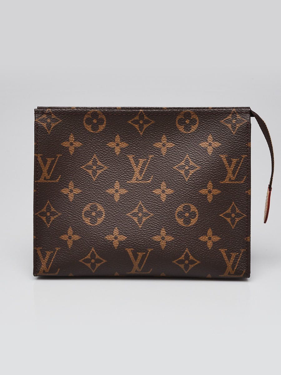 LOUIS VUITTON Toiletry 19 Monogram Canvas Cosmetics Pouch Brown