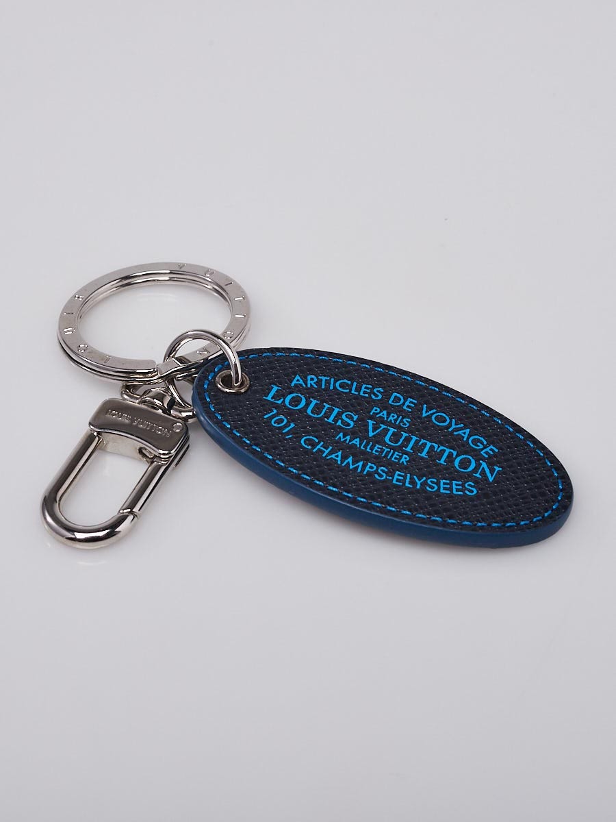 Louis Vuitton Blue Taiga Articles de Voyage Key Holder and Bag Charm -  Yoogi's Closet