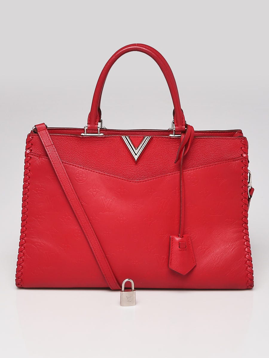 Louis Vuitton Cerise Plume Leather Very Zipped Tote Bag