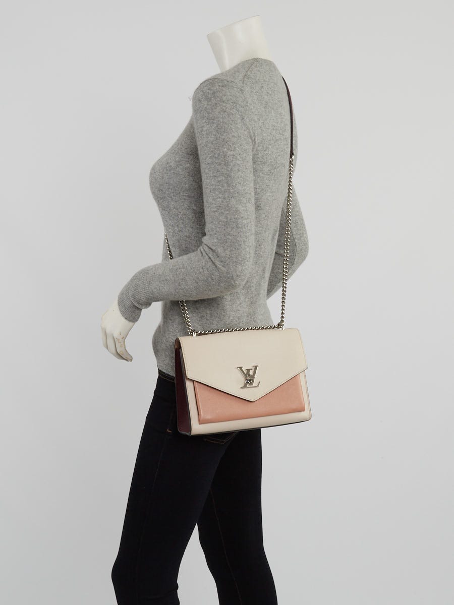 Louis Vuitton MyLockMe Calf Leather Chain Shoulder Bag Creme