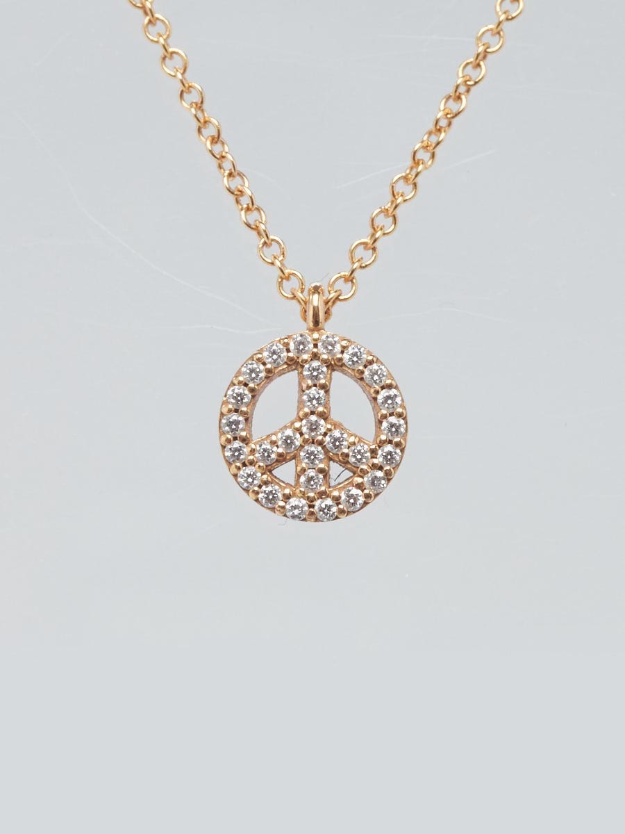 Excellent Authentic Tiffany & Co. Diamond Peace Mark Sign Small