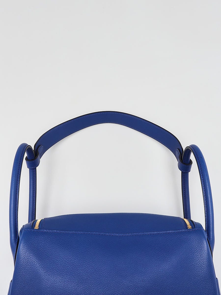 Hermès 20cm Blue Pale Clemence Leather Lindy Bag with Palladium