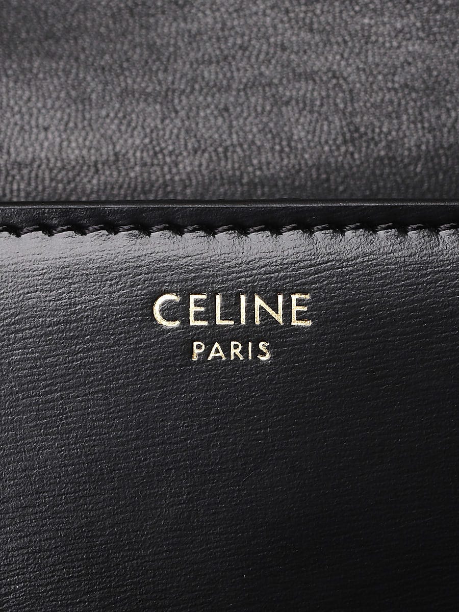 Celine Black Smooth Leather Triomphe Teen Crossbody Bag | Yoogi's