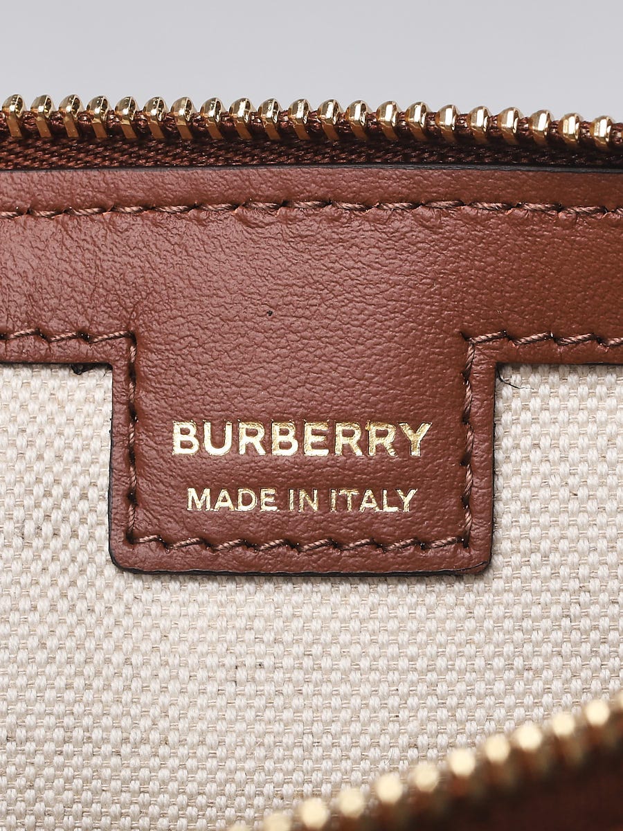 Dark Birch Burberry Wallet in Saffiano Leather