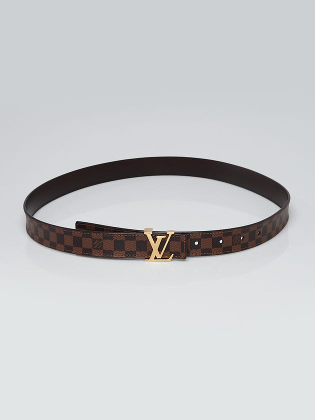 Louis Vuitton Damier Coated Canvas LV Initiales Belt Size 85/34