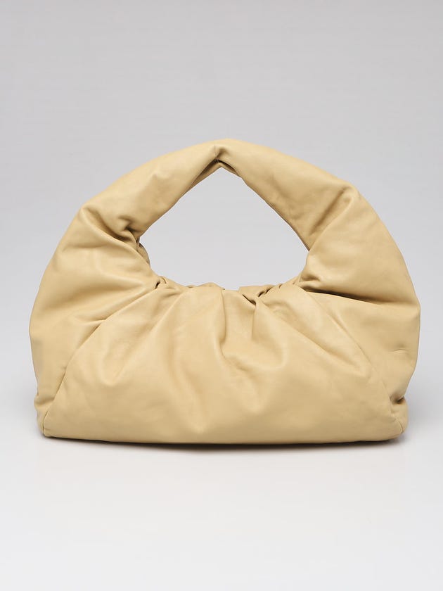 Bottega Veneta Beige Calfskin Leather The Pouch Shoulder Bag