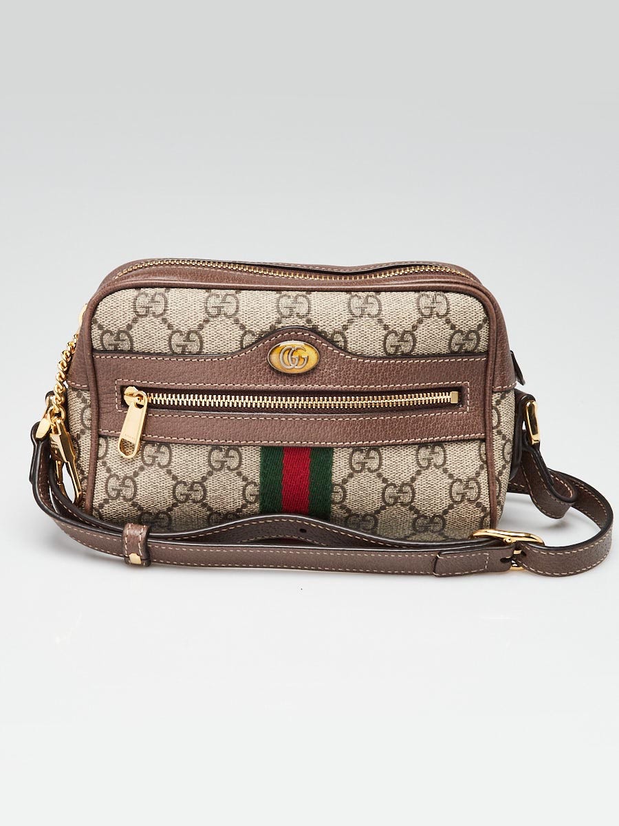 Gucci Beige/Ebony GG Supreme Canvas Mini Ophidia Crossbody