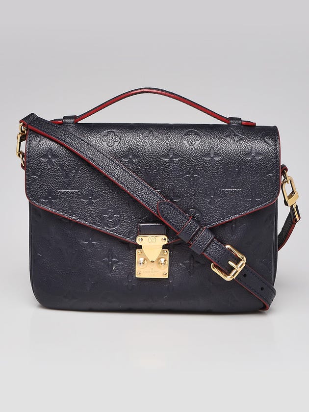 Louis Vuitton Marine Rouge Monogram Empreinte Leather Pochette Metis Bag