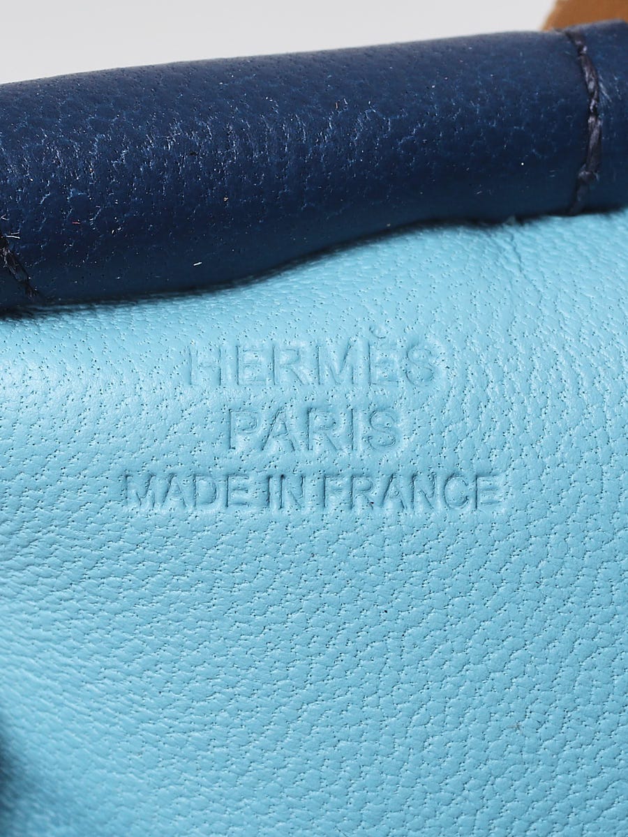 Hermès Bleu de Malte Lambskin Grigri Rodeo Horse Bag Charm MM