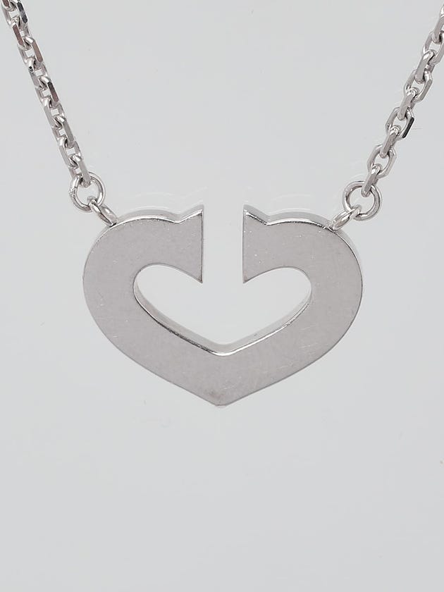 Cartier 18k White Gold Heart of Cartier Pendant Necklace