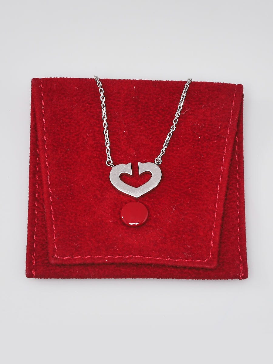 Cartier 18k White Gold Heart of Cartier Pendant Necklace - Yoogi's