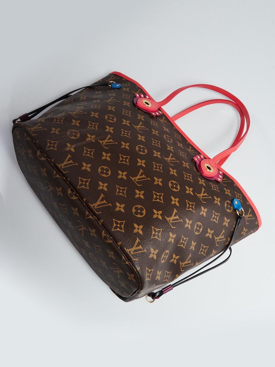 2015 Louis Vuitton Brown Monogram Coated Canvas Totem Neverfull MM