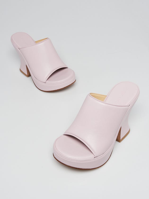 Bottega Veneta Light Purple Leather Platform Macaroon Sandals Size 5.5/36