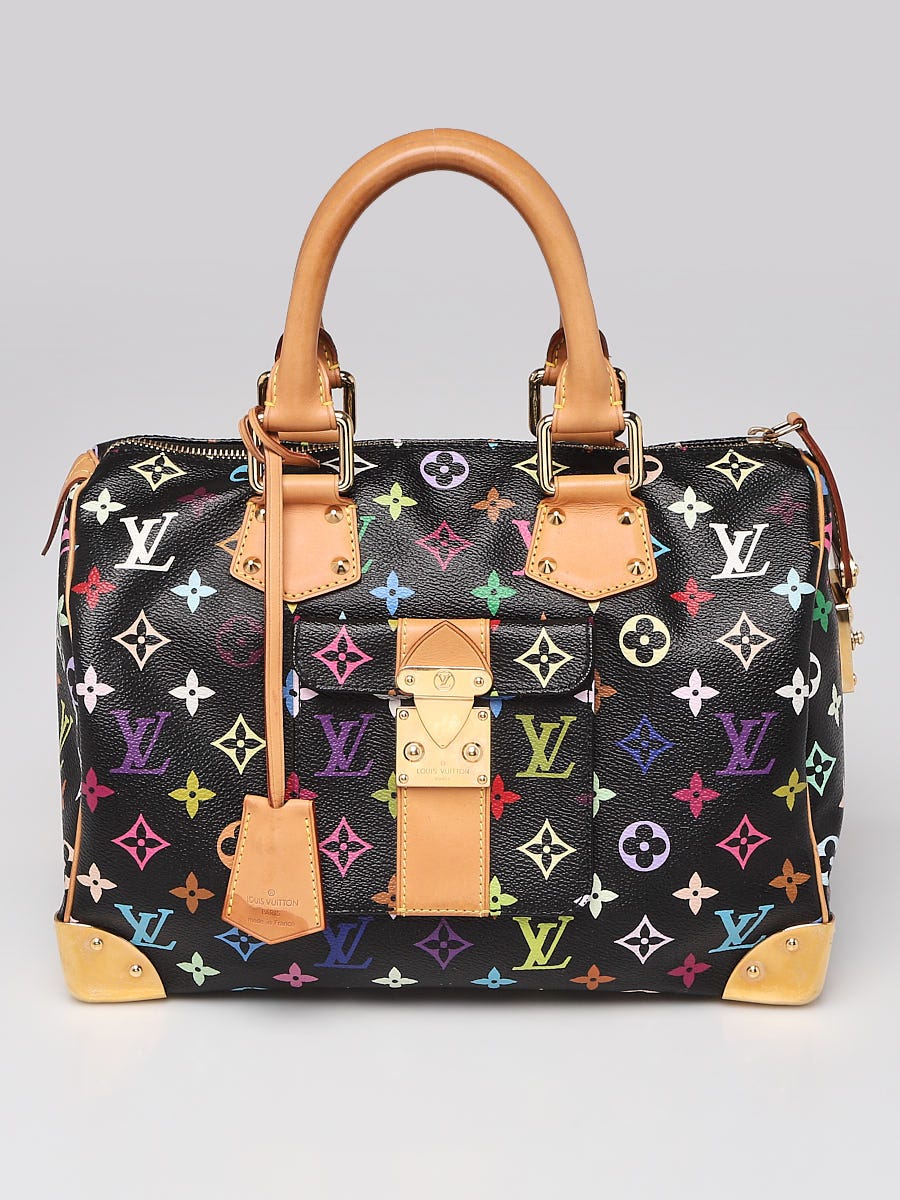 Louis Vuitton Black Monogram Multicolore Speedy 30 Bag