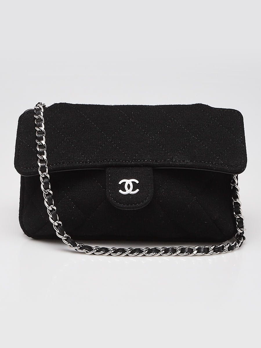 Chanel Black/Grey Jersey and Cotton Graphic Print Foldable Tote Bag -  Yoogi's Closet
