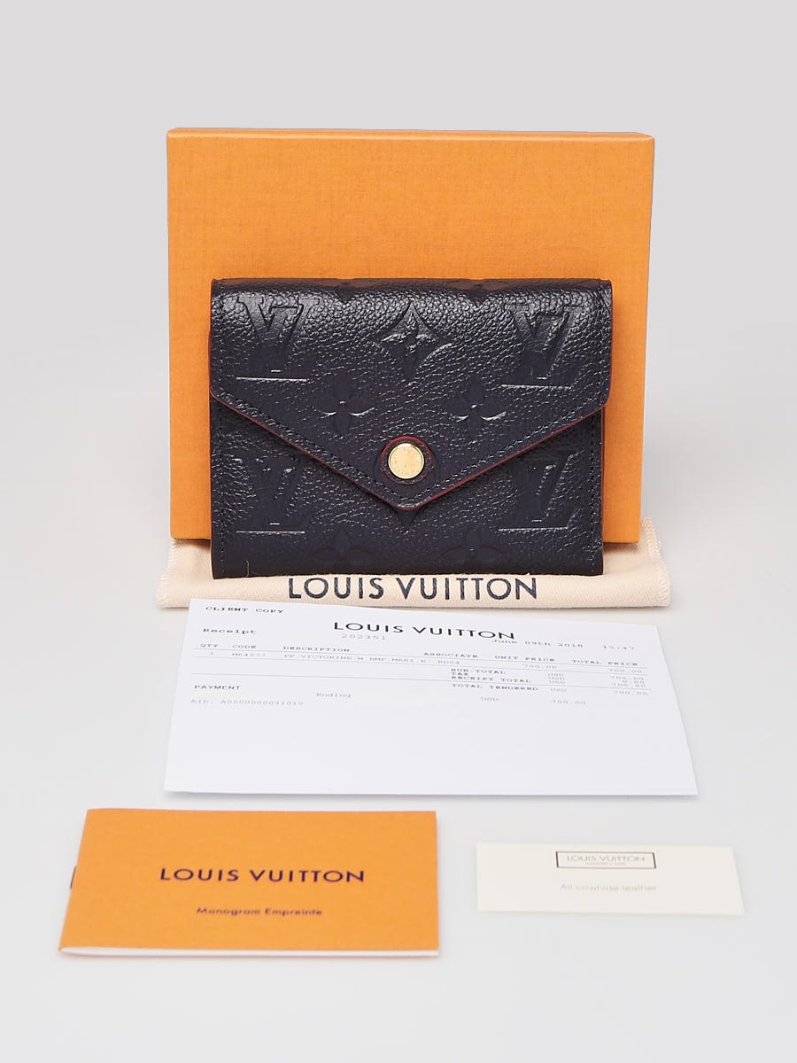 Louis Vuitton Marine Rogue Empreinte Monogram Leather Victorine Wallet