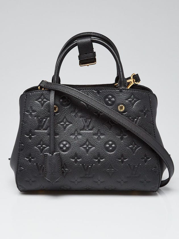 Louis Vuitton Black Monogram Empreinte Leather Montaigne BB Bag