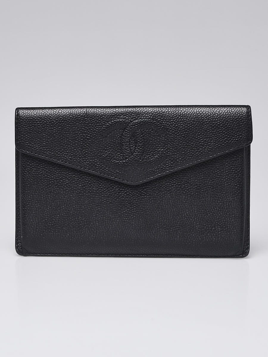 Chanel - Authenticated Wallet - Leather Black Plain for Women, Good Condition