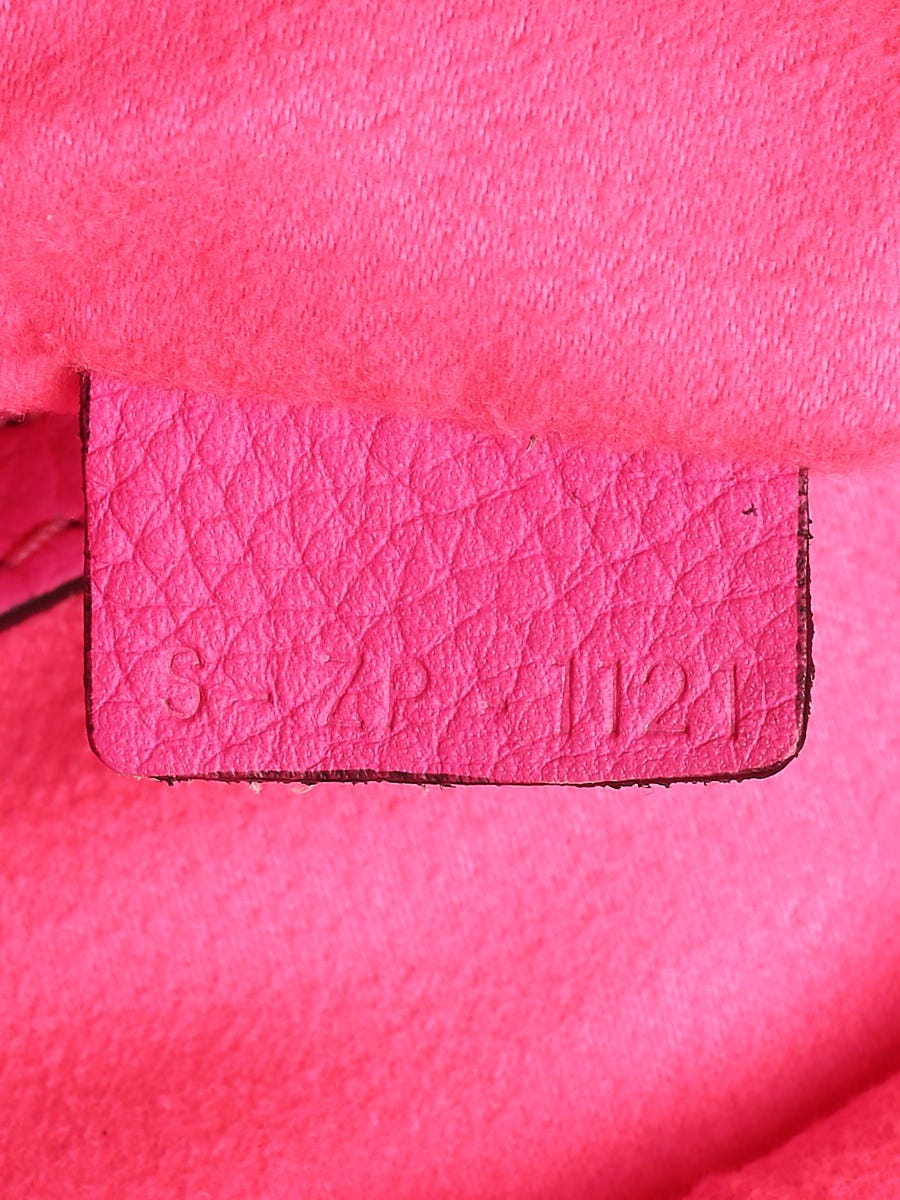 Celine Pink Pebbled Calfskin Leather Micro Luggage Tote Bag