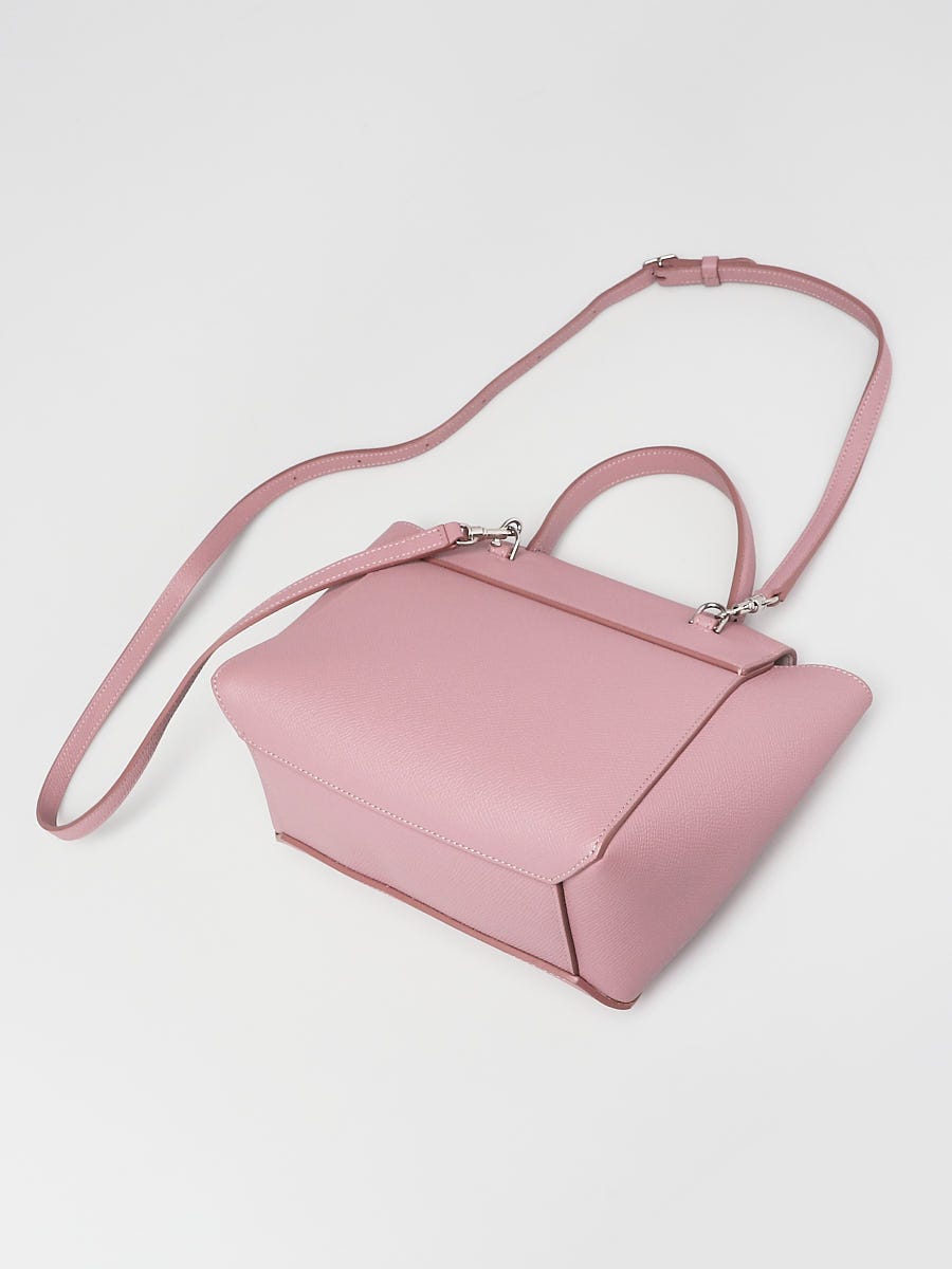 CELINE Grained Calfskin Nano Belt Bag Vintage Pink 1254878