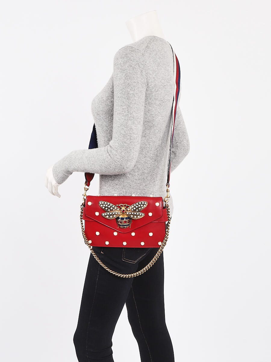 Gucci Mini Broadway Bee Shoulder Bag Black Leather ref.594541