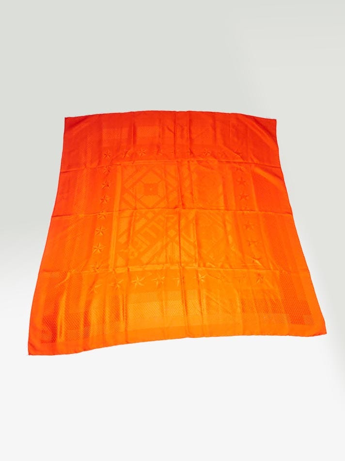 Hermes 90cm Vermillon Silk Sellier Square Scarf