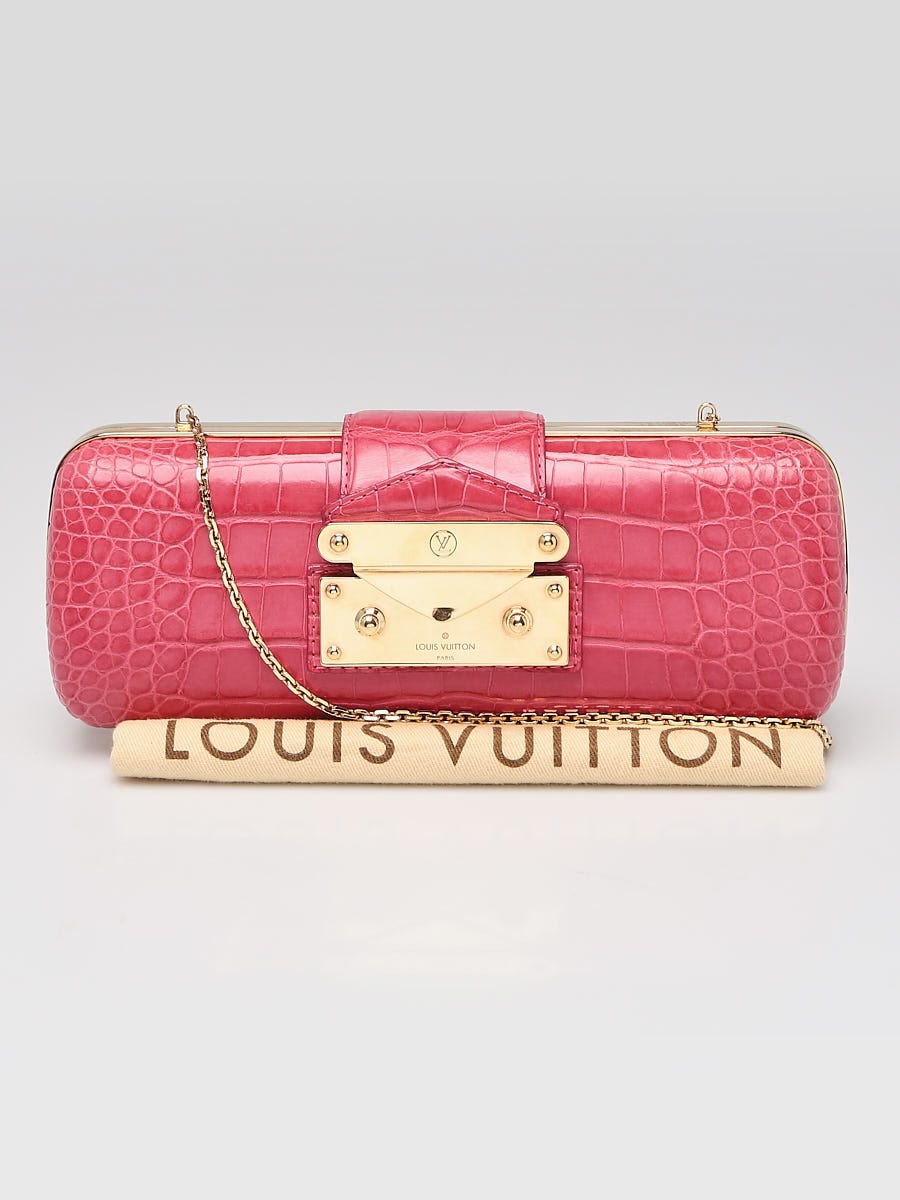 Louis Vuitton Crocodile Minaudiere Tresor Clutch Pink – 8 Bags Collections